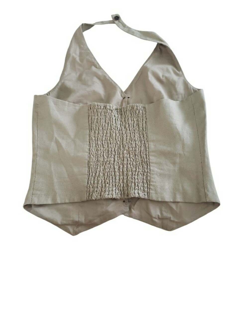 GAP Linen- Cotton Halter Vest- M Tall - Picture 3 of 5